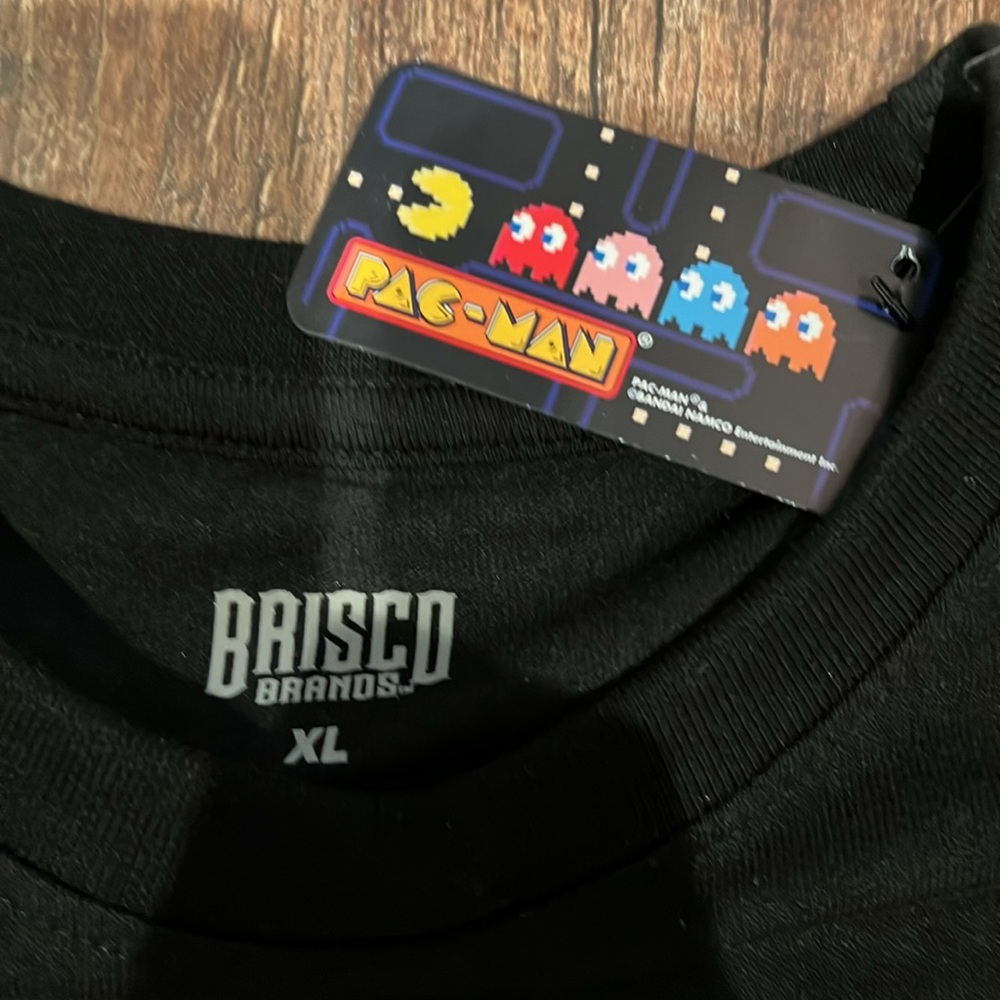 MENS PAC-MAN T SHIRT BLACK - Picture 2 of 4